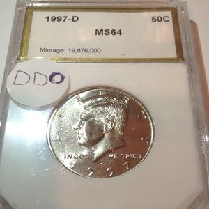 Valuable MS64 Double Die DDO Error Kennedy 1/2 $1